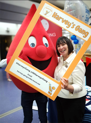 IBMS CEO Jill Rodney and Buddy Blood spot