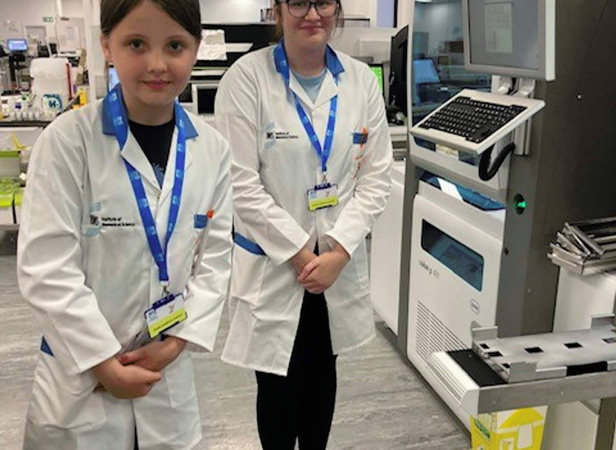 The tour helped the girls to envisage where their samples go and how they are processed