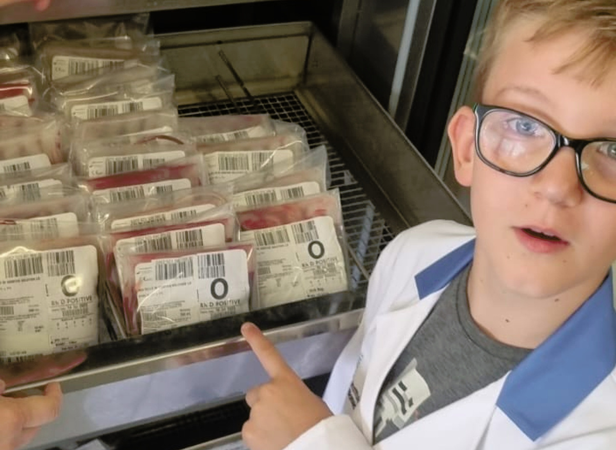 Austin was keen to understand what was happening to his sister's blood tests