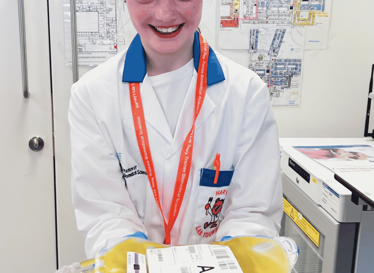 Alice learns about plasma used in patient care