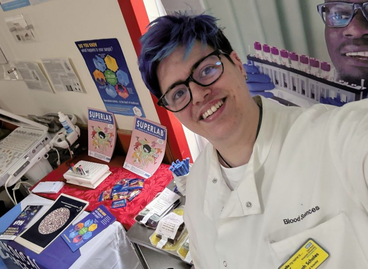 Hannah Scholes and colleague